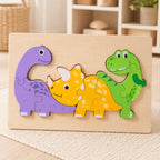Chunky Wooden Animal Puzzle – Toddler 3D Puzzle, 8 Designs