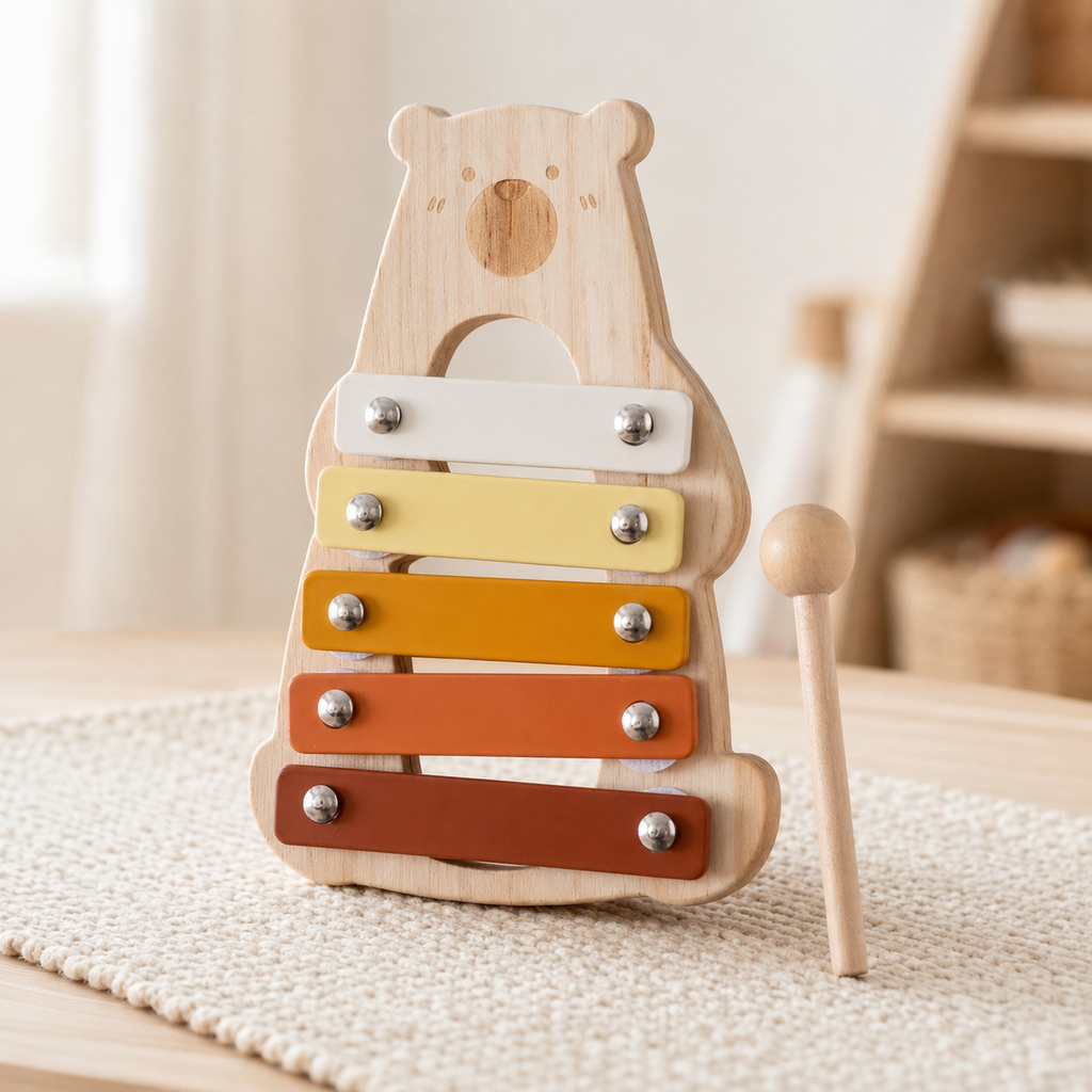Little Bear Wooden Music Set – Toddler Percussion Instruments