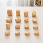 Wooden Balancing Stones – Rainbow Stacking Rocks, 10–36 pcs