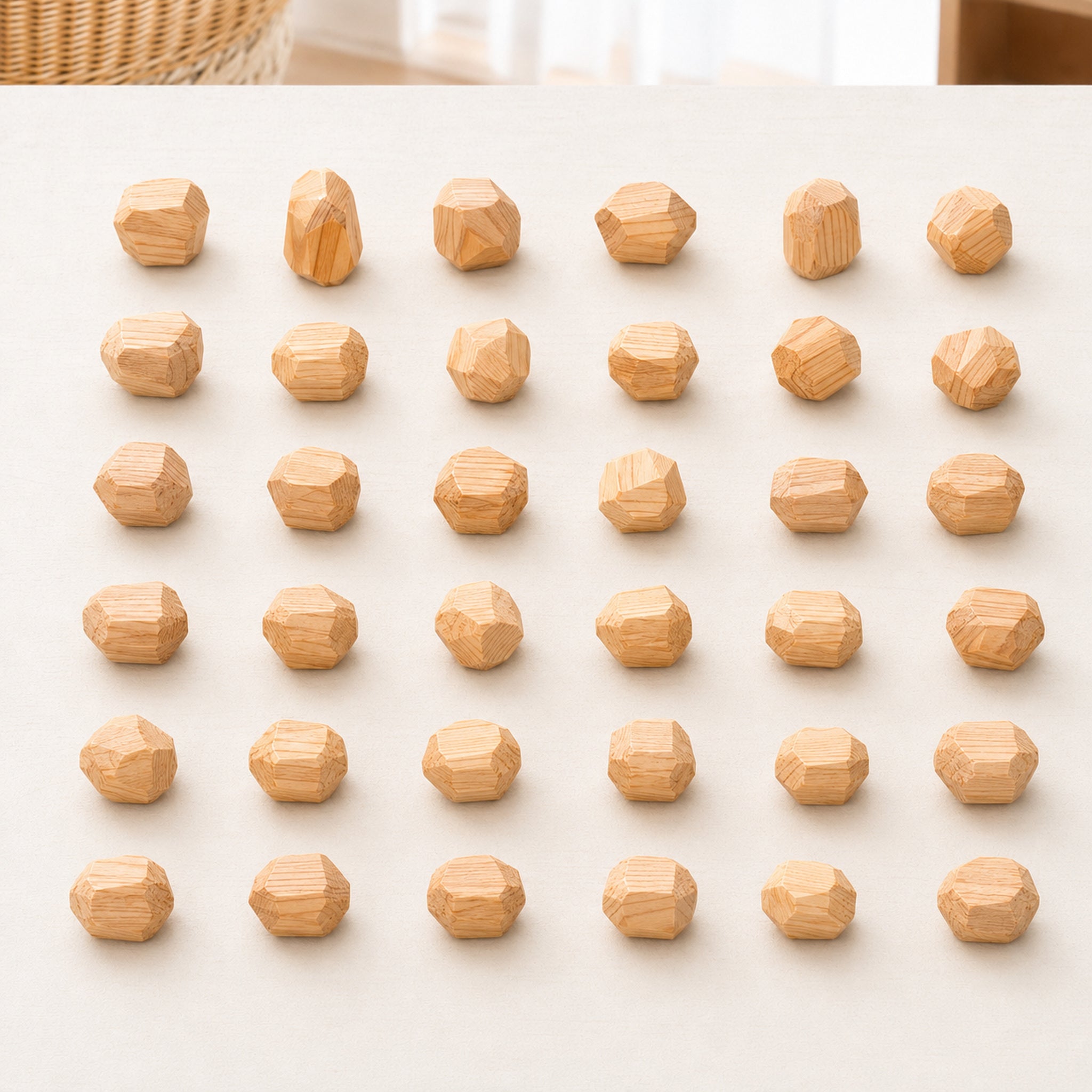 Wooden Balancing Stones – Rainbow Stacking Rocks, 10–36 pcs