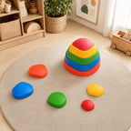 Balance Stepping Stones – Non-Slip Sensory Stones, 5 Colors, elevated lifestyle view